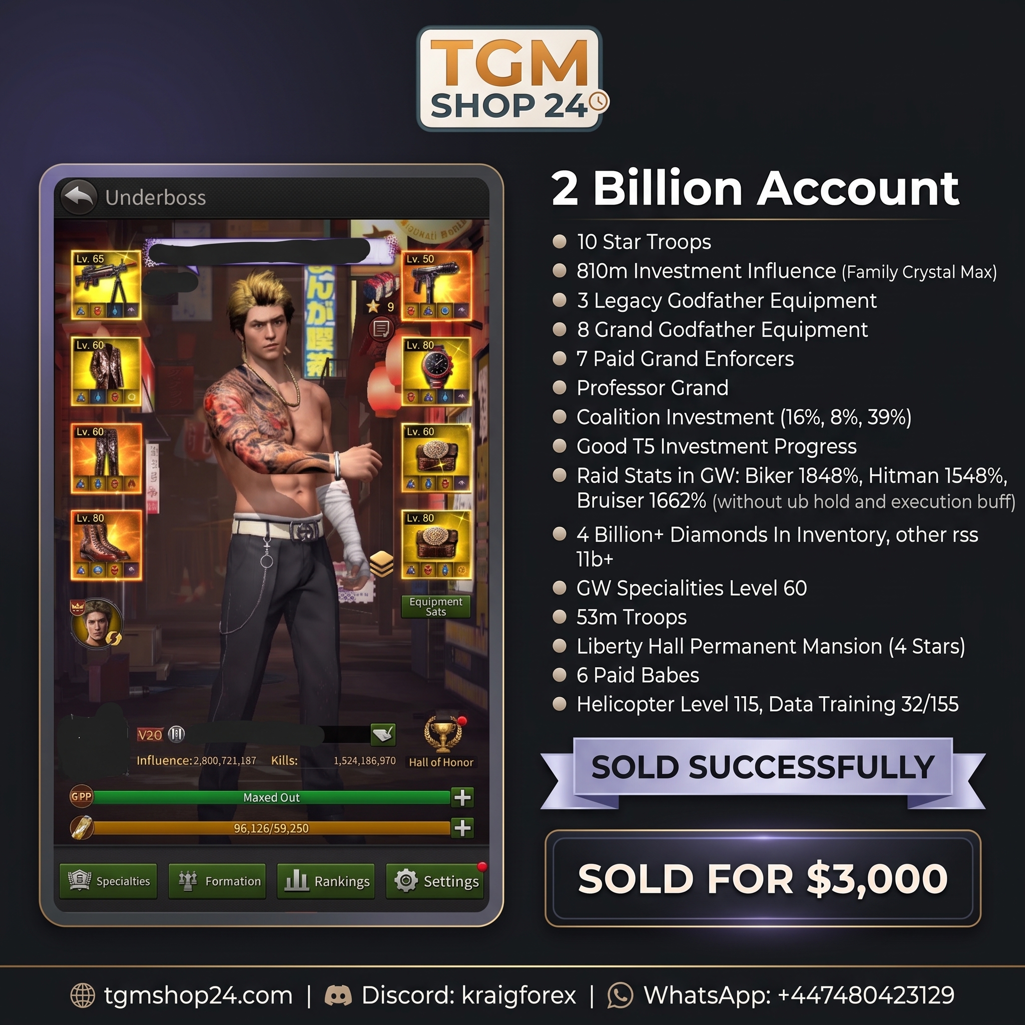 2 Billion Close T5 Stats Close 1900% 10 Star Troops