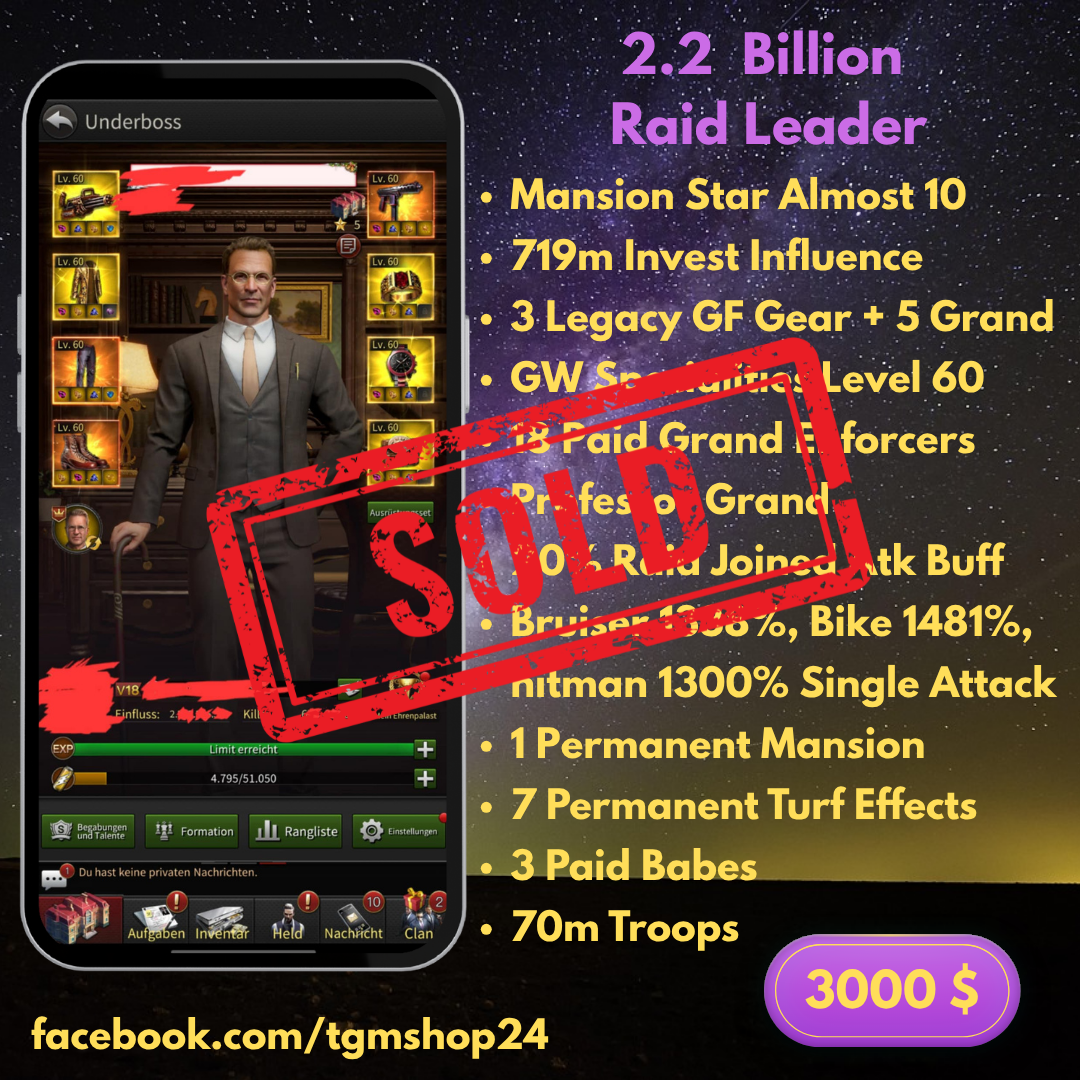 2.2 Billion Account Paid Enforcer Permanent Mansion