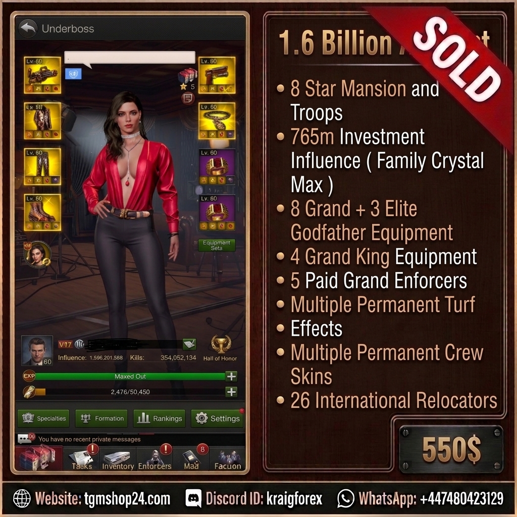 1.6 Billion Account 8 Grand GF