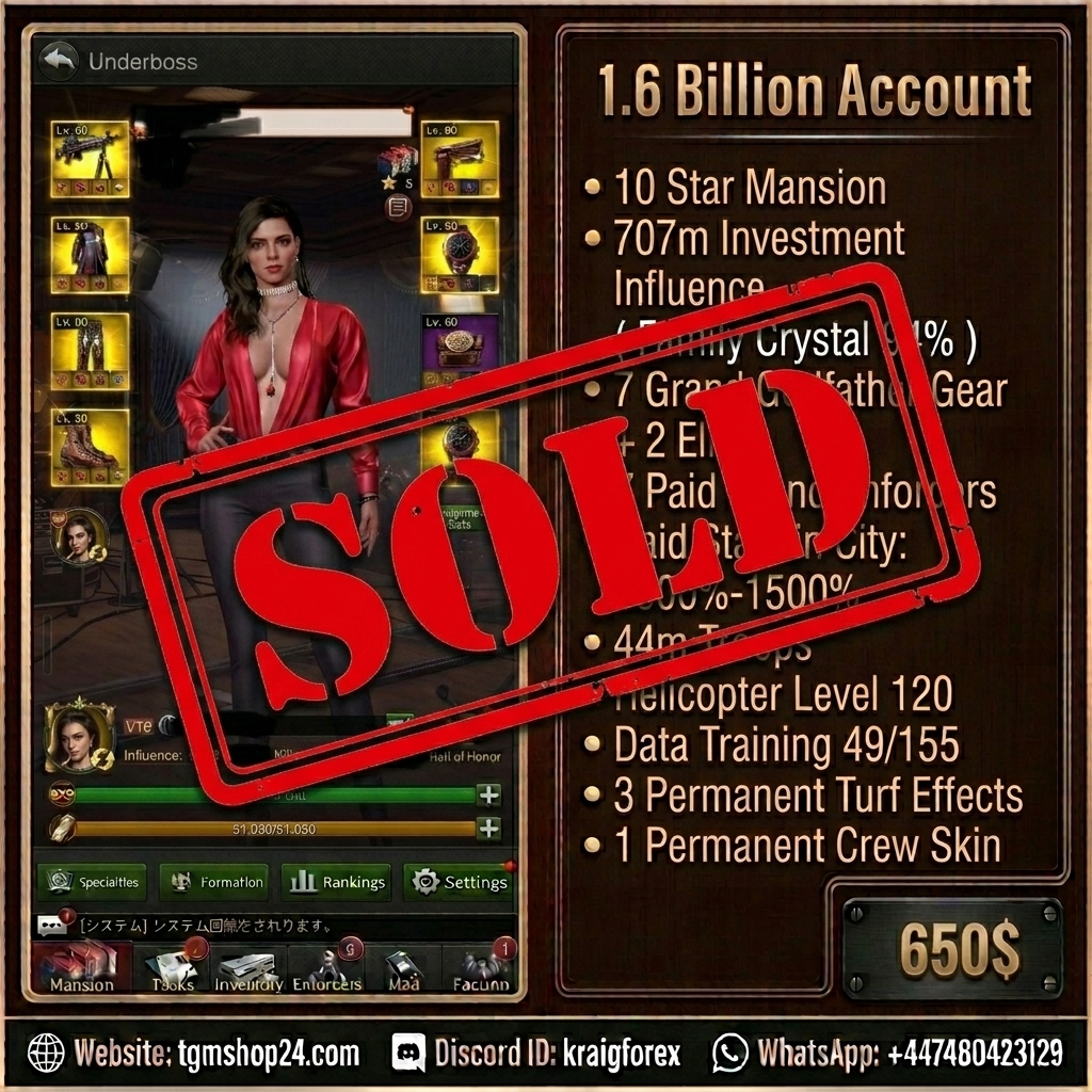 1.6 Billion Account 10 Star Mansion Paid Enforcer